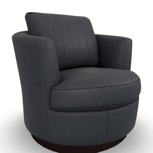 Mid-Century Modern Swivel Barrel Chair
