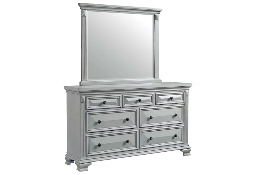 Calloway Dresser and Mirror Set by Elements International at Sam's Appliance & Furniture