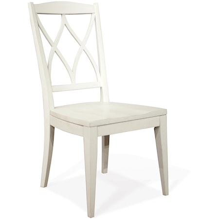 Farmhouse Dining Side Chair with Dual X-Back Design