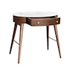 Accentrics Home Accents Mid-Century Oval Desk in Brown