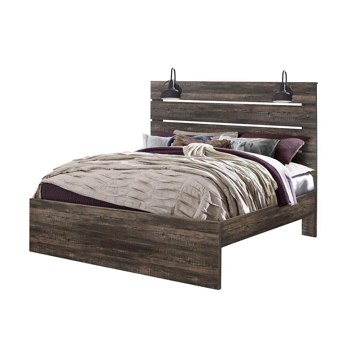 Global Furniture LINWOOD Dark Oak King Bed
