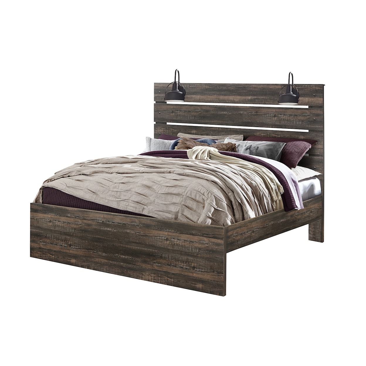 Global Furniture LINWOOD Dark Oak Queen Bed