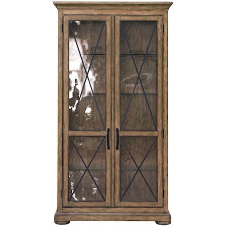 Transitional China Cabinet with Display Lighting