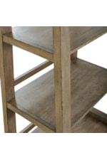 Liberty Furniture Americana Farmhouse Transitional 5-Shelf Leaning Pier Bookcase