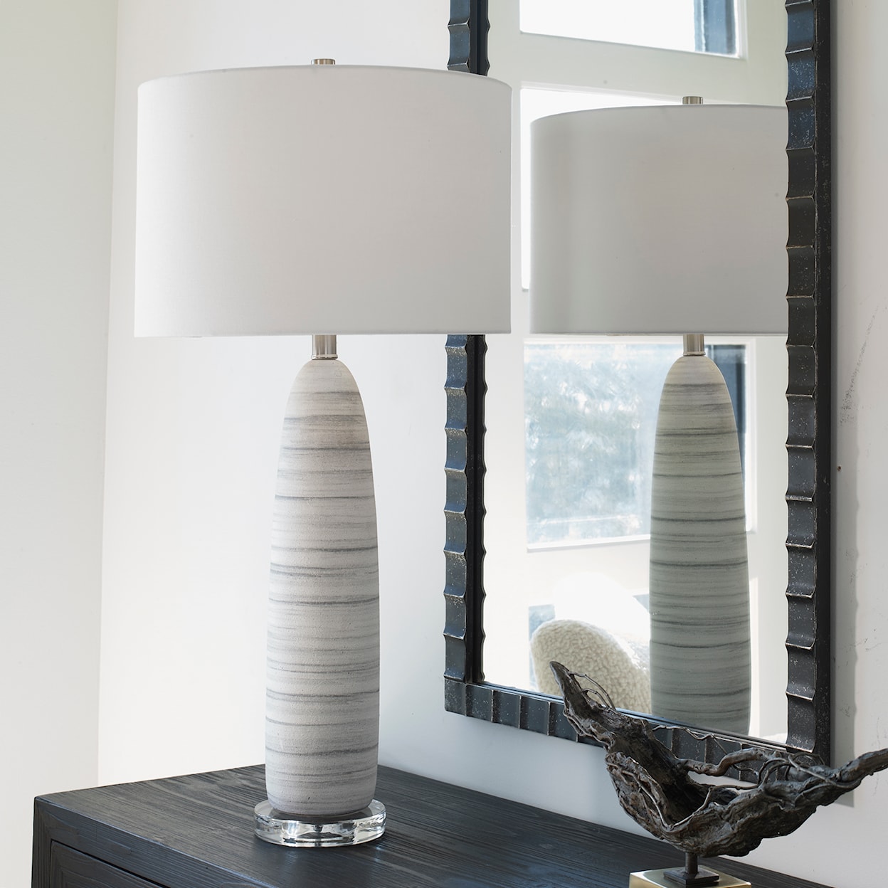 Uttermost Levadia Levadia Matte White Table Lamp