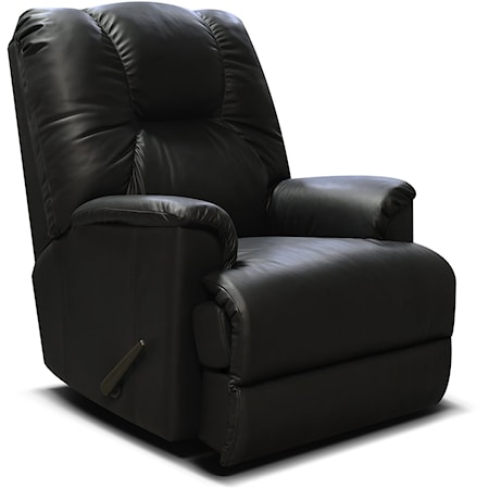 Casual Leather Minimum Proximity Recliner with Pillow Arms
