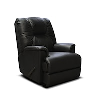 Casual Leather Minimum Proximity Recliner with Pillow Arms