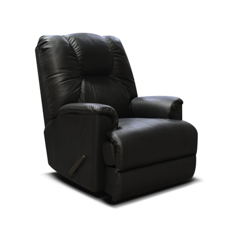 Casual Leather Minimum Proximity Recliner with Pillow Arms