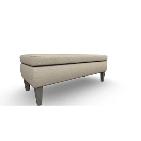 Contemporary Storage Bench with Two Pillows