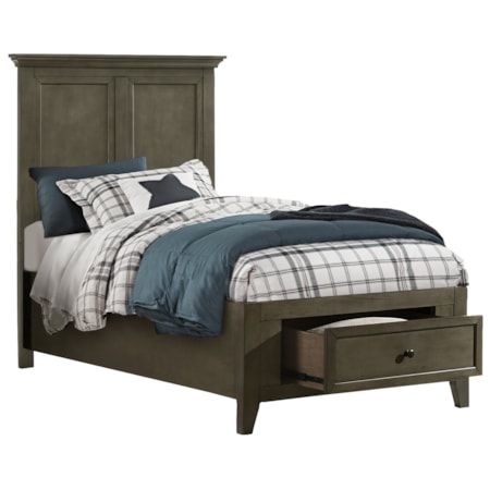 Youth Twin Storage Panel Bed
