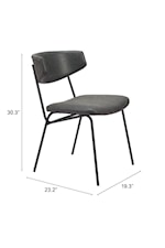 Zuo Charon Collection Contemporary Upholstered Counter Stools