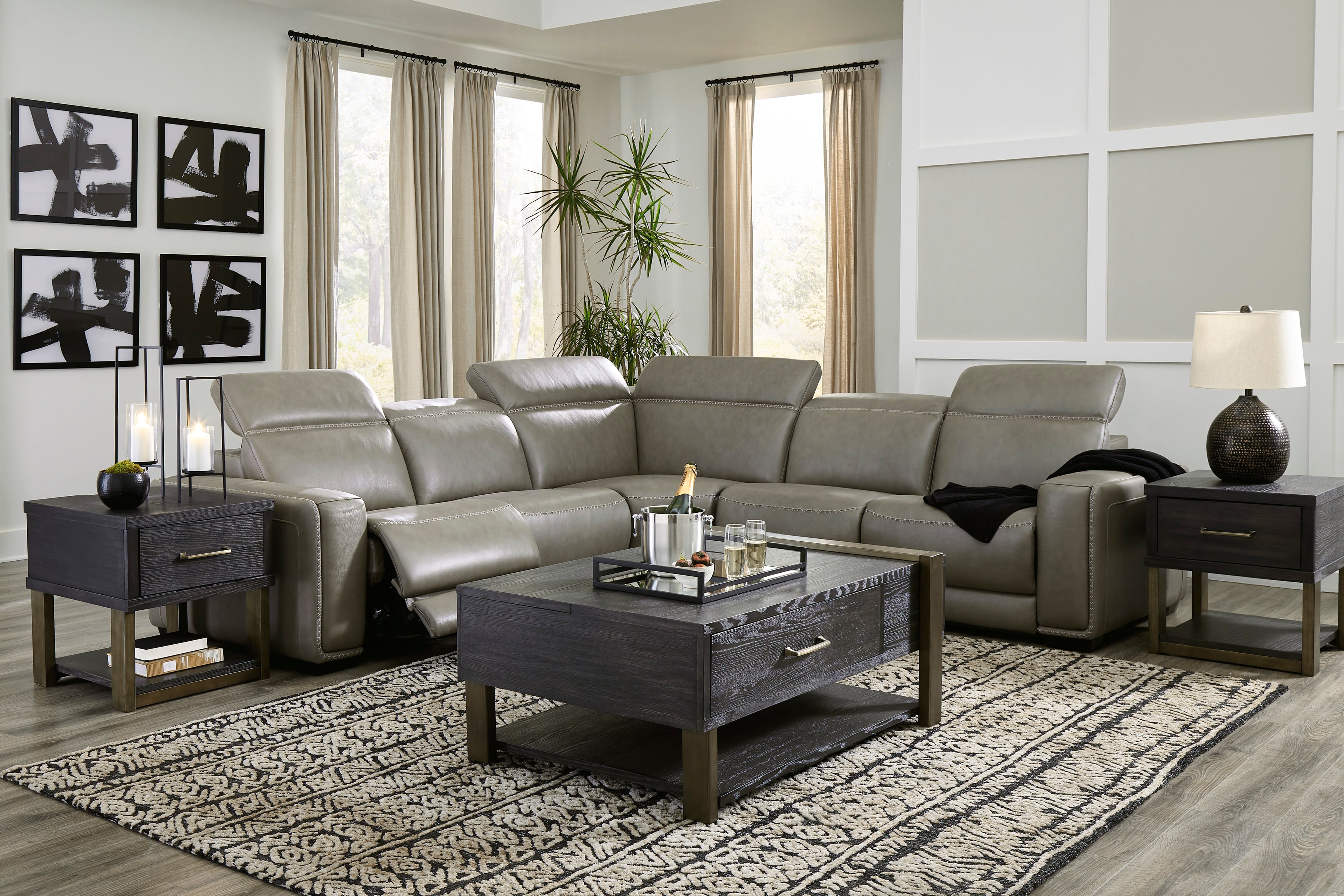 Signature Design By Ashley Correze U94202S9 Power Reclining Sectional ...