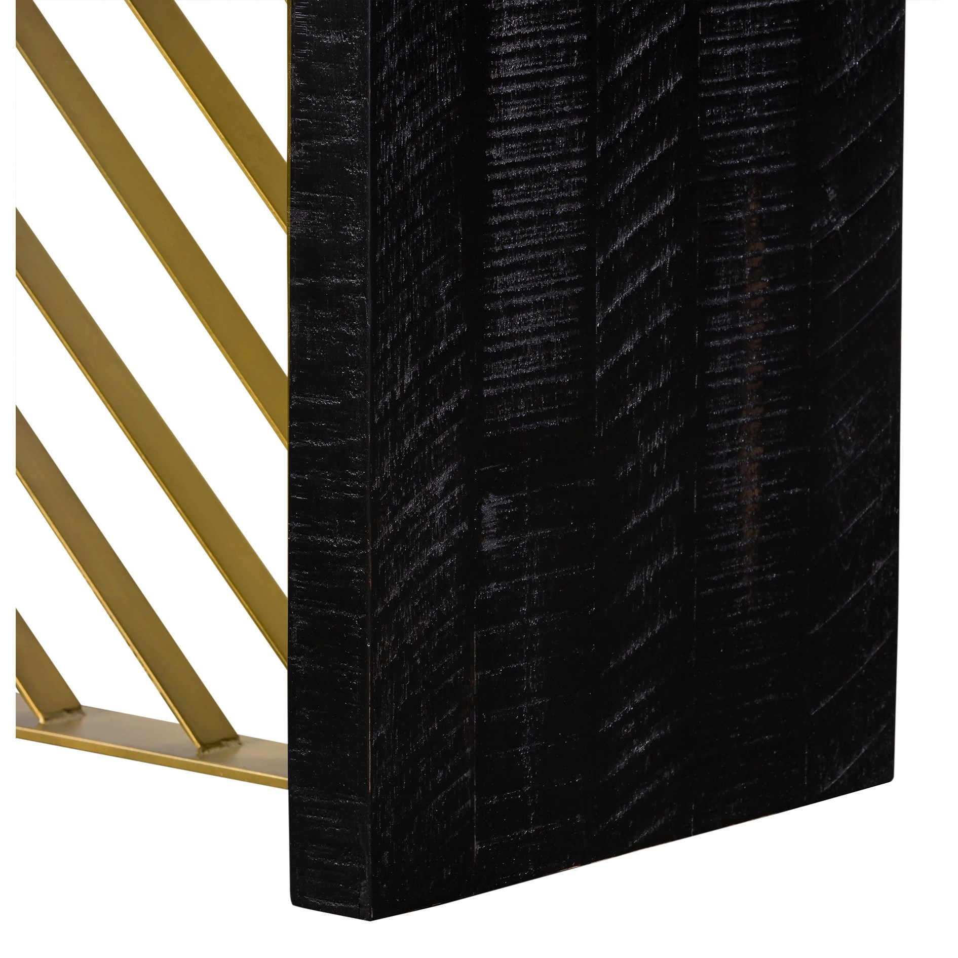 Armen Living Monaco- Dining Table with Brass Accents