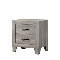 Hopkins Contemporary 2-Drawer Nightstand - Driftwod