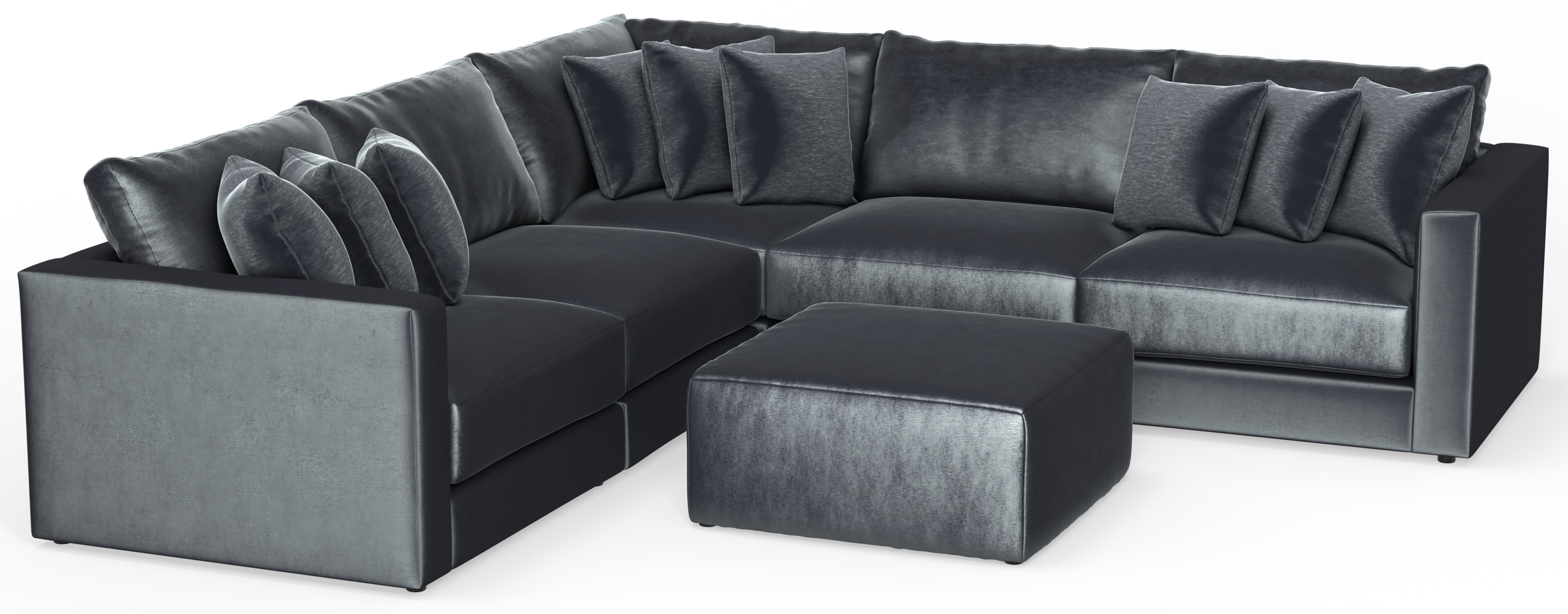 5-Piece Sectional Sofa with Cocktail Ottoman