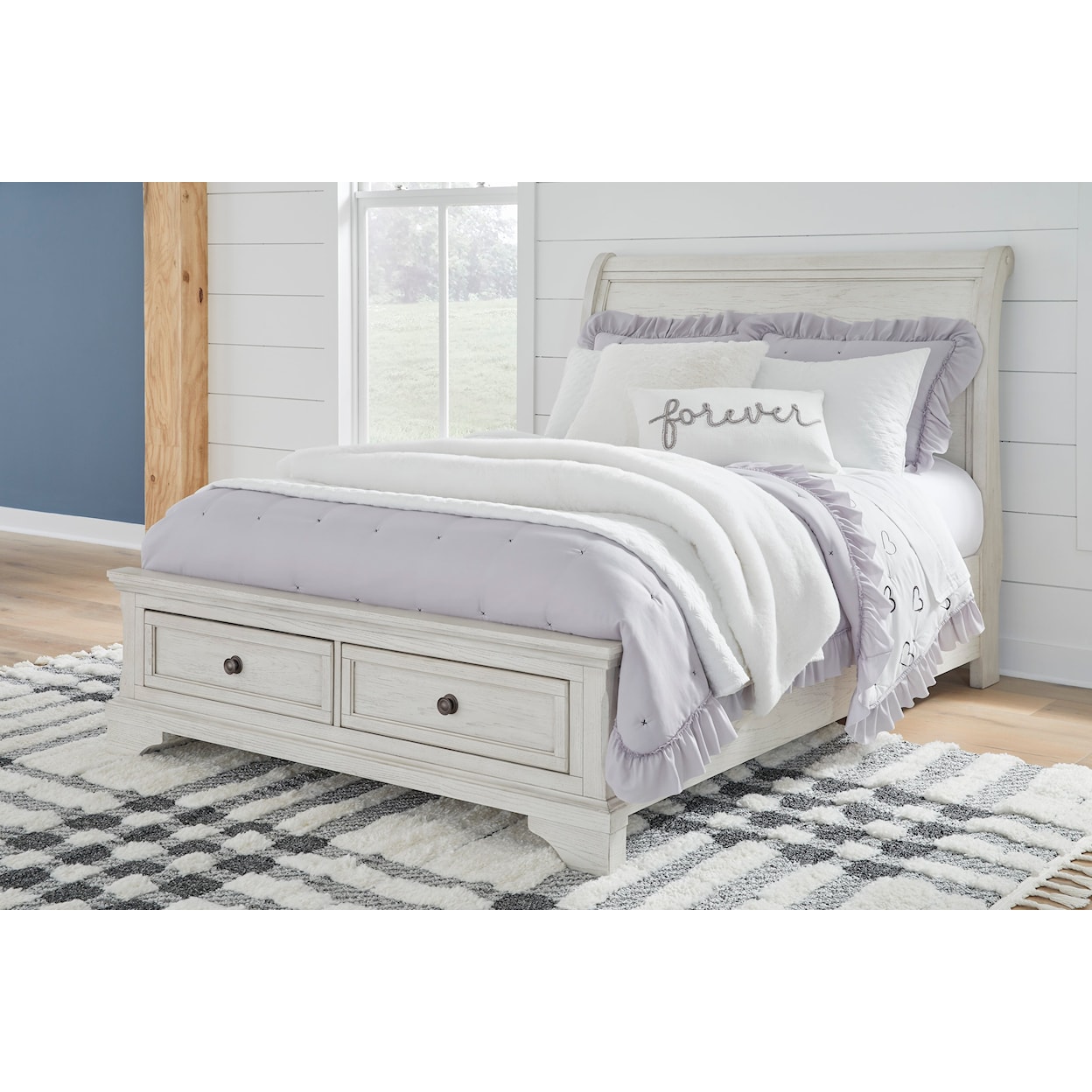Signature Design by Ashley Furniture Robbinsdale Full Sleigh Bed with Storage
