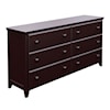 Jackpot Kids Storage Solutions Youth 6 Drawer Dresser in Espresso