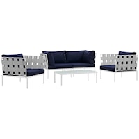5  Piece Outdoor Patio Aluminum Sectional Sofa Set