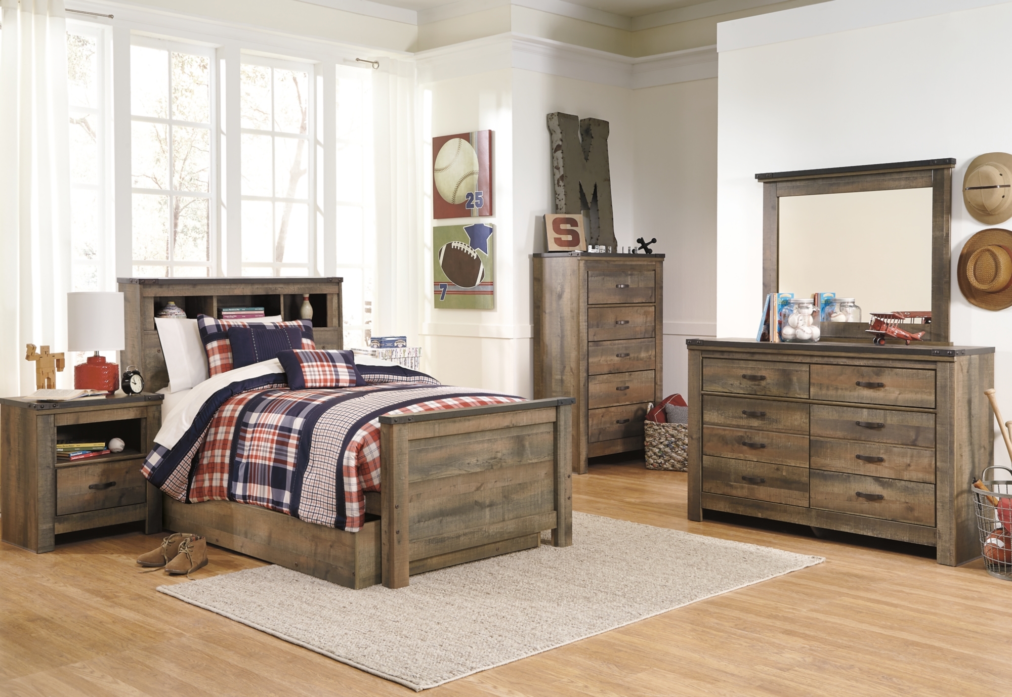 Signature Design by Ashley Trinell Twin Bookcase Bed