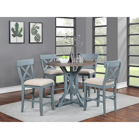 5-Piece Counter-Height Dining Set