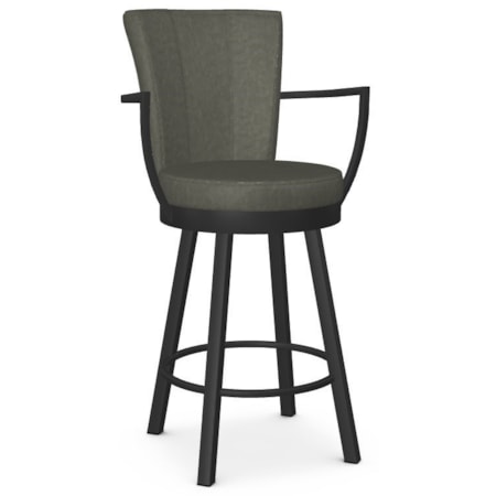 Upholstered Counter Height Swivel Stool