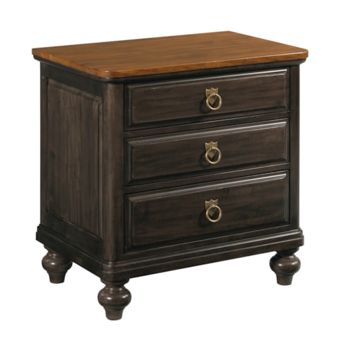 Traditional 3-Drawer Nightstand