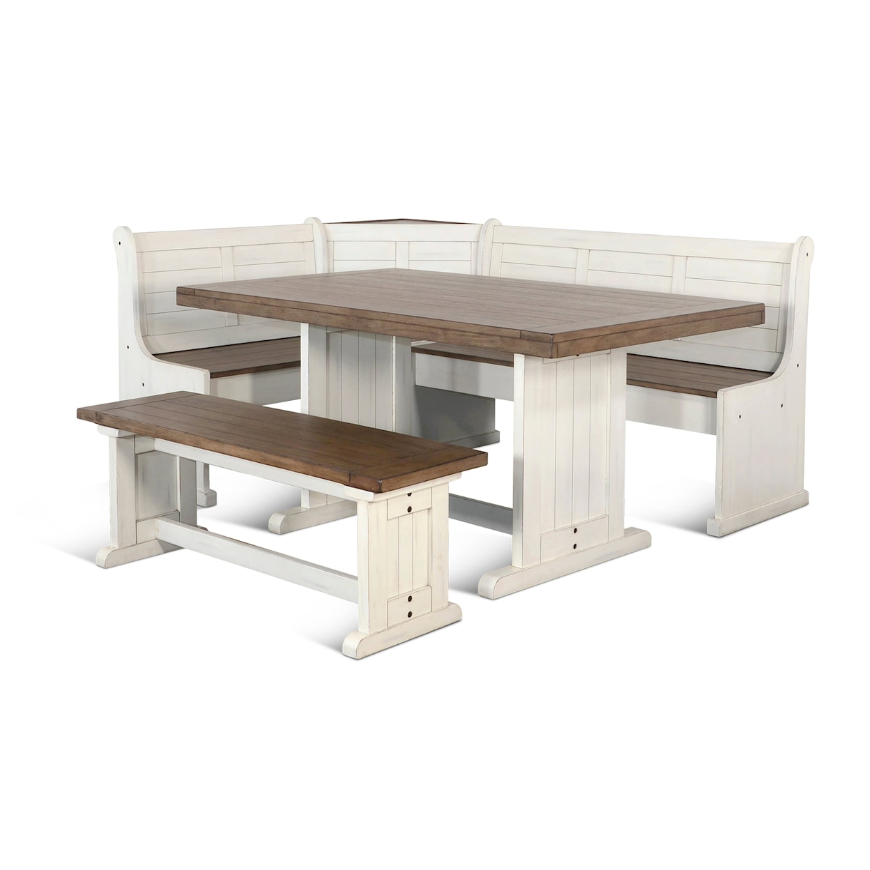 Sunny Designs Pasadena Dining Bench with Two-Tone Finish