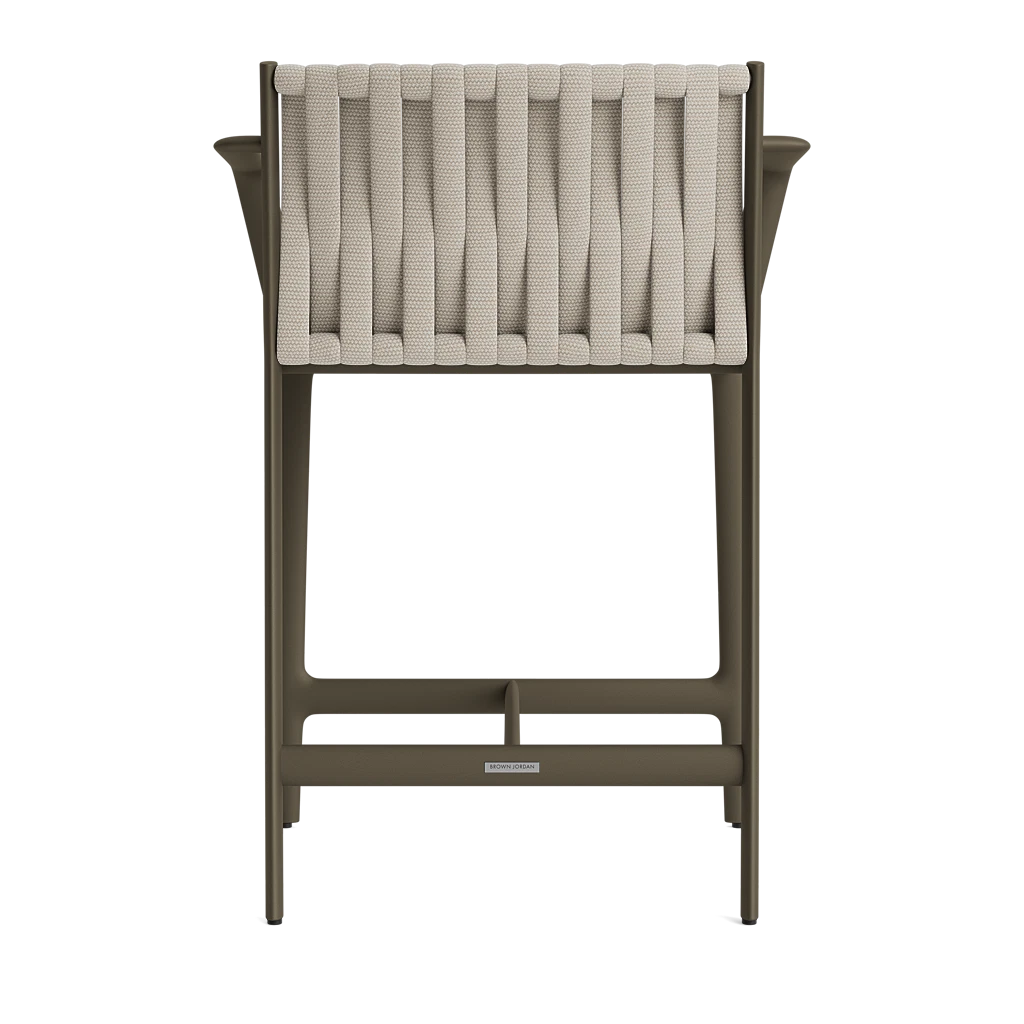 Brown Jordan H Low-Back Rope Counter Stool w/Arms