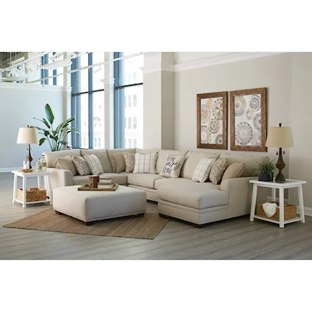 3pc Sectional and ottoman
