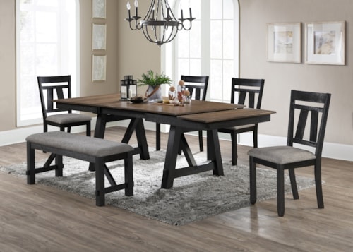 Maribelle 6-Piece Farmhouse Dining Set