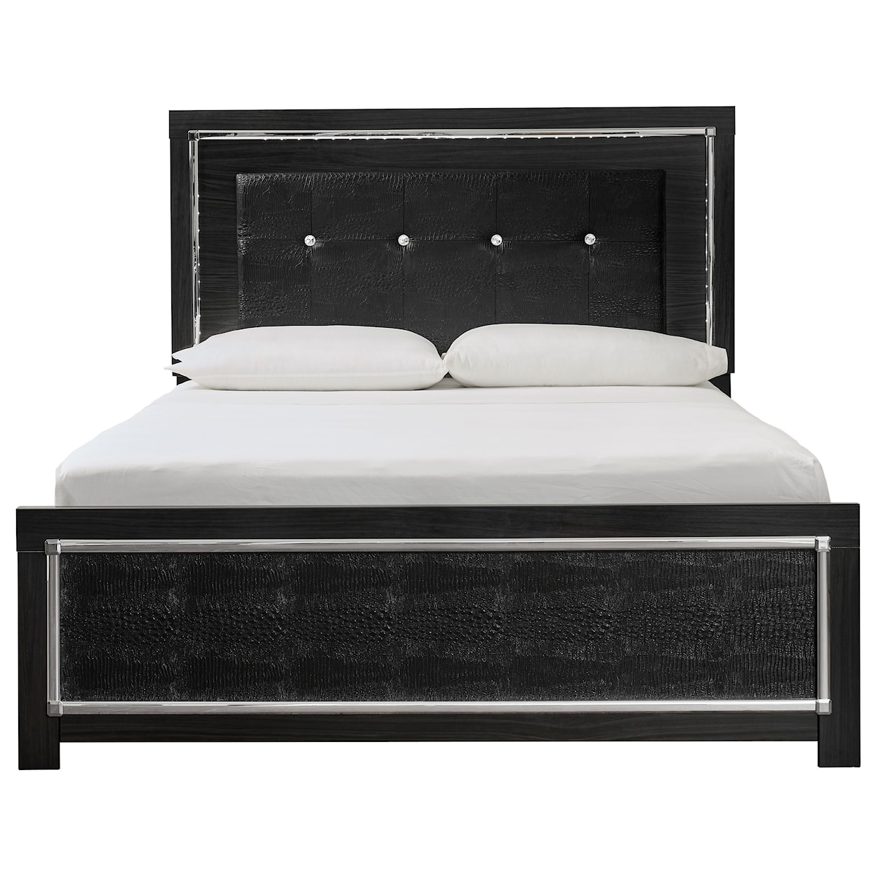 Signature Design Kaydell Queen Upholstered Bed with LED Lighting