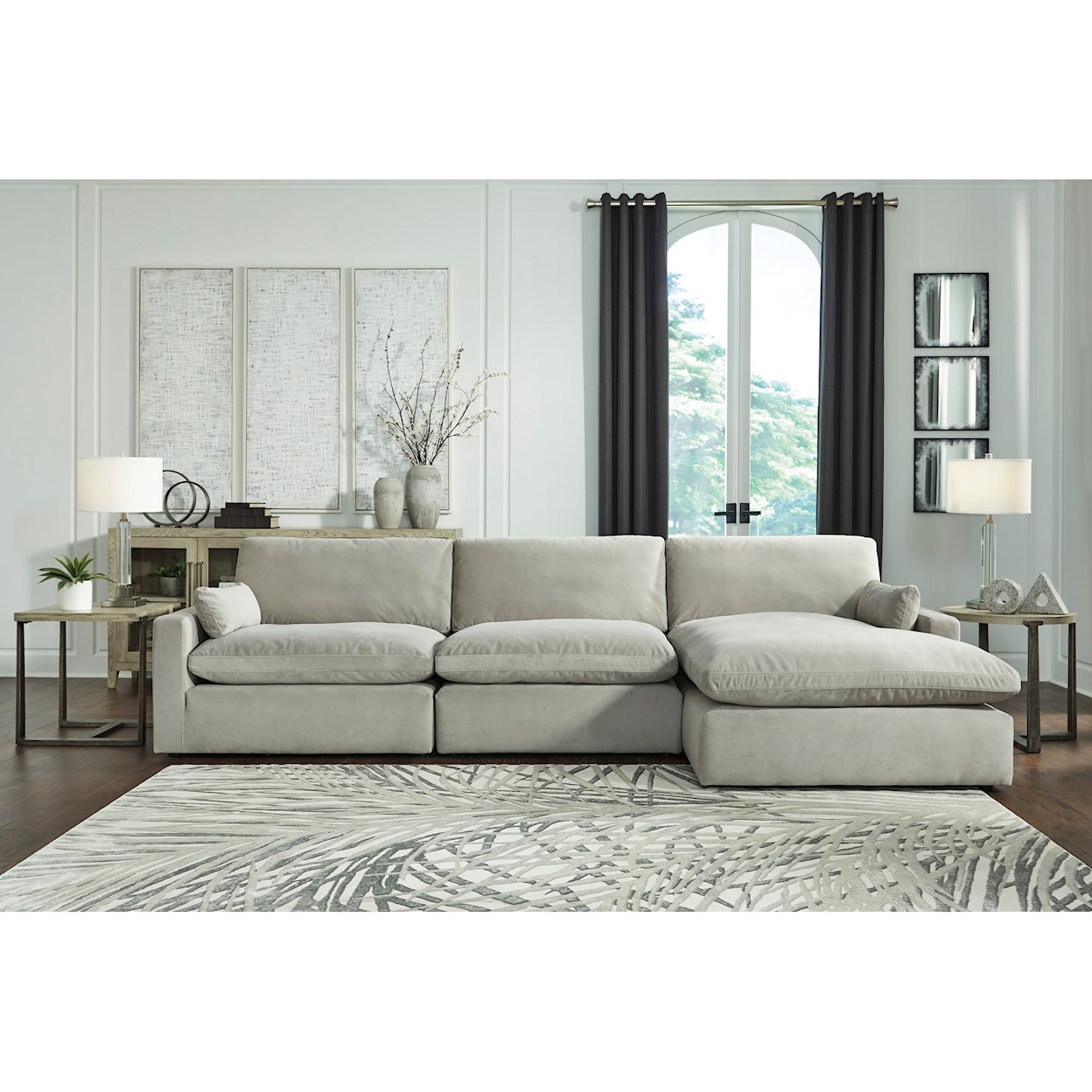 Signature Design Sophie 3-Piece Sectional with Chaise