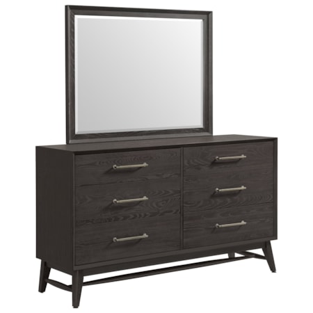 6-Drawer Dresser with Mirror