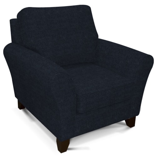 Transitional Chair with Flared Arms