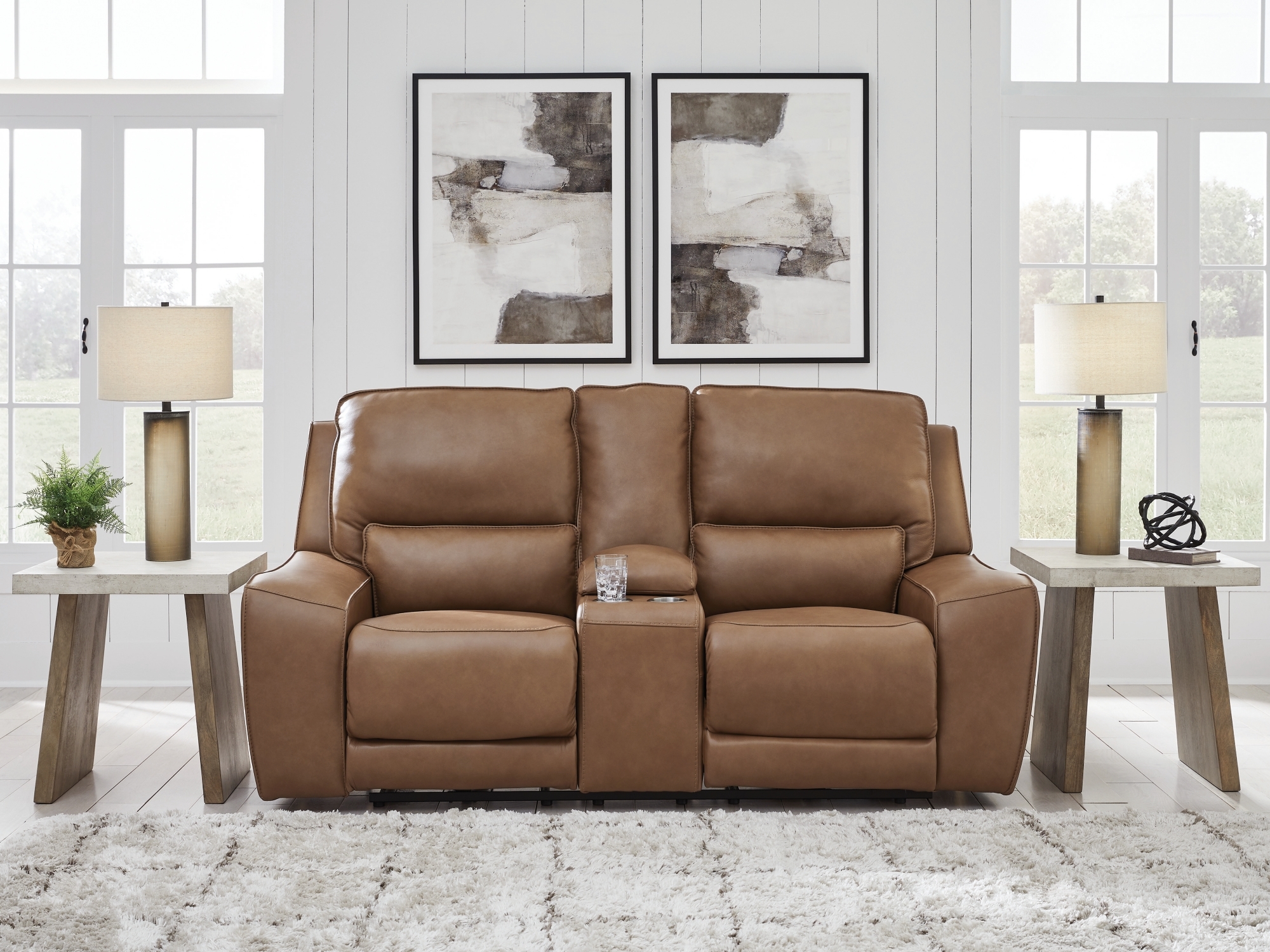 Pwr Rec Loveseat/Con/Adj Hdrst