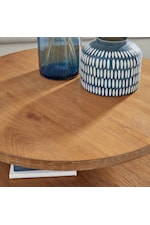 Wynwood, A Flexsteel Company Millwork Contemporary Round Coffee Table with Steel Frame