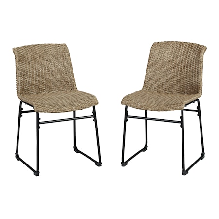 Set of 2 Outdoor Dining Chairs