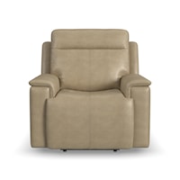 Casual Power Recliner with Power Headrest and Lumbar