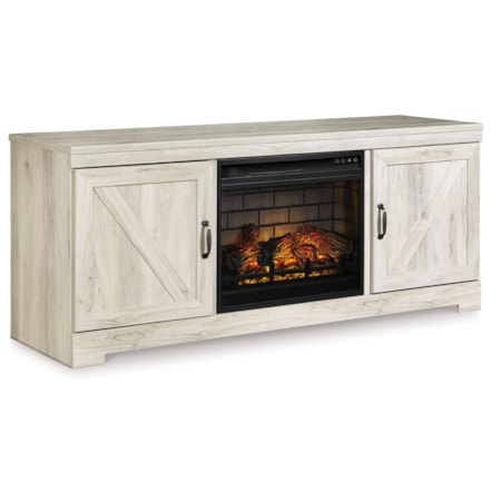 63" TV Stand With Electric Fireplace