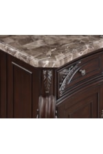 New Classic Palazzo Marina Traditional 4-Door Server with Marble Top