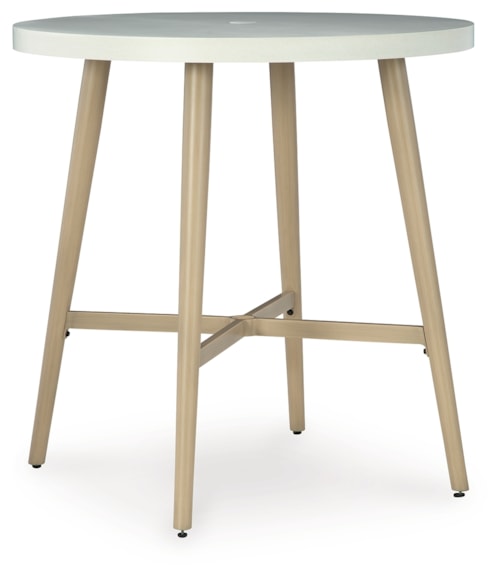 Outdoor Bar Table w/ Umbrella Opt