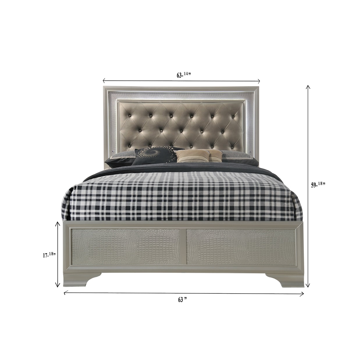 CM Lyssa Upholstered Headboard Bed