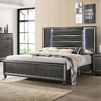 Contemporary Upholstered King Bed