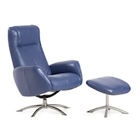 Q05 Contemporary Manual Recliner and Ottoman