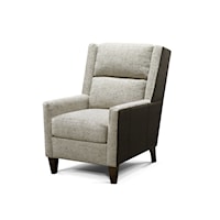 Transitional Two-Tone Fabric and Leather Chair