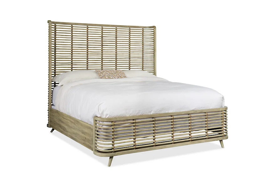 Surfrider Queen Rattan Bed by Hooker Furniture at Zak's Home