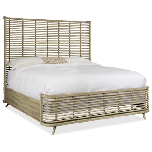 Coastal Queen Rattan Bed with Jute Rope
