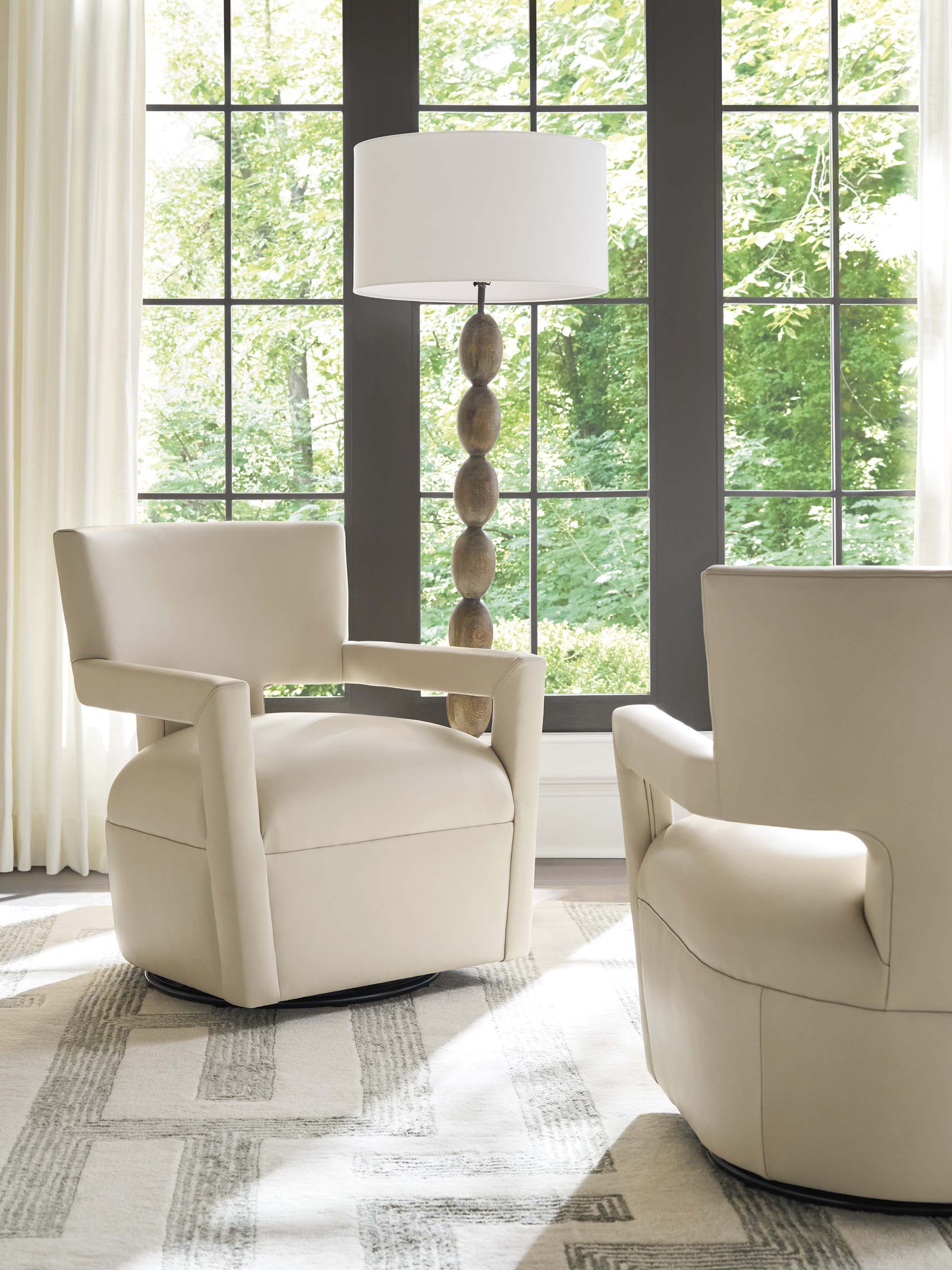 Woodside  Leather Swivel Chair