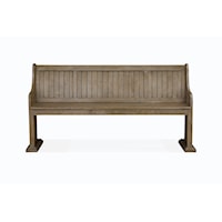 Relaxed Vintage Dining Bench with Back