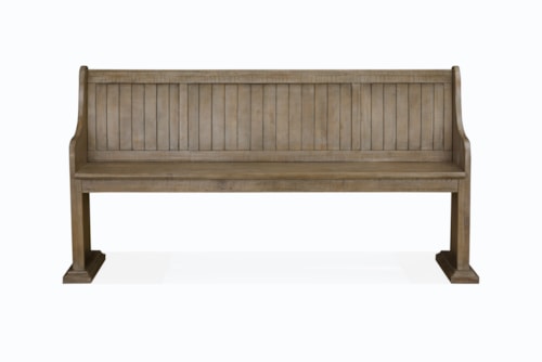 Relaxed Vintage Dining Bench with Back